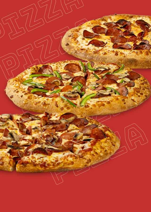 Buy one pizza, get the 2nd, 3rd or 4th pizza at 15% off